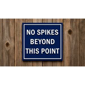 No Spikes Beyond This Point Sign Baseball Stadium Baseball Red Sox
